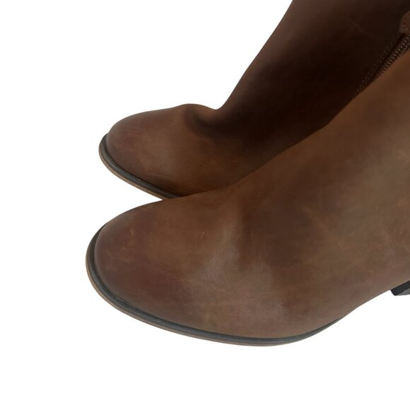 BP Lance-Lea Brown Booties High Heel Round Toe Block Heel Size 10 Women's - Picture 3 of 9